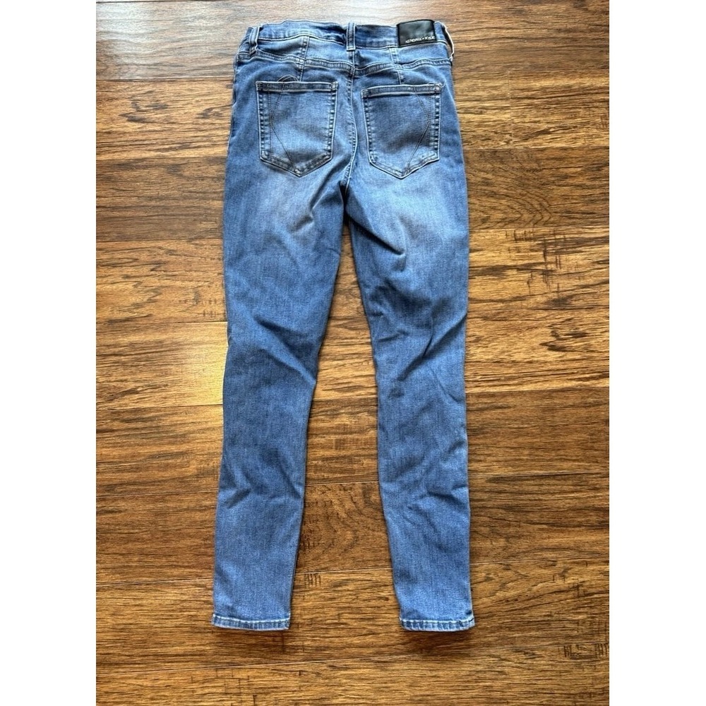 Kendall & Kylie Jenner High Rise Stretch Denim‎ Raw Hem Jeans Sz Womens 5/27 - Picture 3 of 8